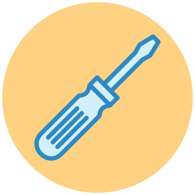 Tornavida. Web simgesi basit illüstrasyon