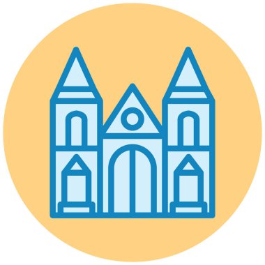 Kiliseye. Web simgesi basit illüstrasyon