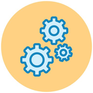 Çarklar. Web simgesi basit illüstrasyon