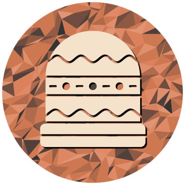 Kek. Web simgesi basit illüstrasyon