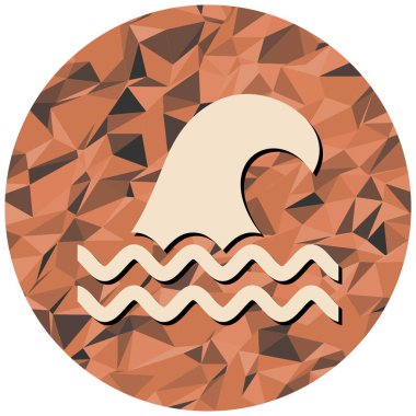 deniz ağı simgesi basit illüstrasyon