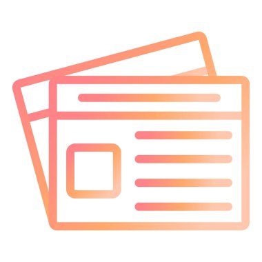 Gazete. Web simgesi basit illüstrasyon 