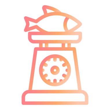  Balık Ölçekli modern simge vektör çizimi 