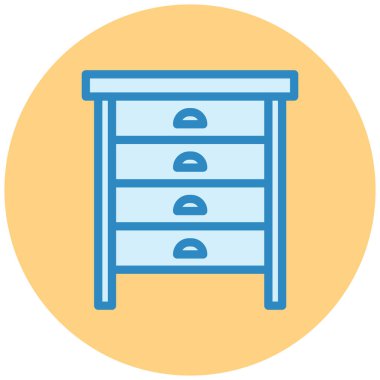 Çekmeceler. Web simgesi basit illüstrasyon