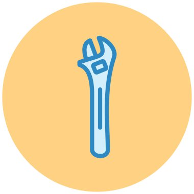 İngiliz anahtarı. Web simgesi basit illüstrasyon