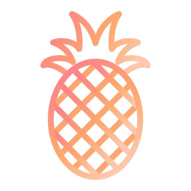 Ananas. Web simgesi basit illüstrasyon 
