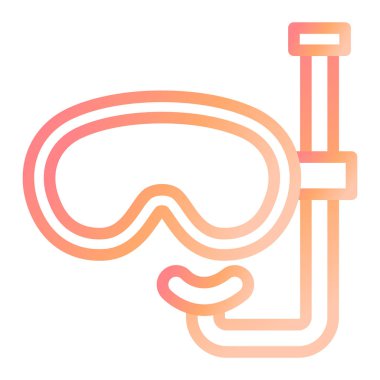 Scuba Maskesi modern simge vektör çizimi