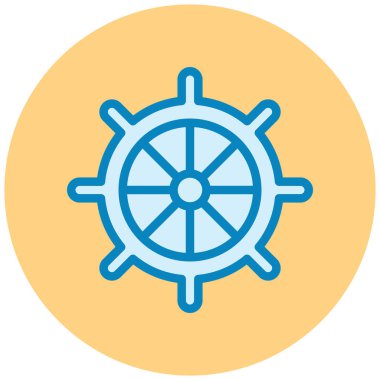 Pusula. Web simgesi basit illüstrasyon