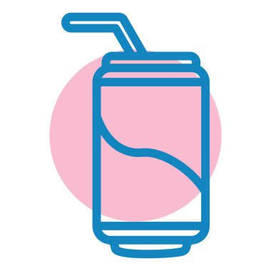 Gazoz. Web simgesi basit illüstrasyon