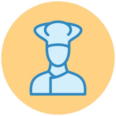 Şef. Web simgesi basit illüstrasyon