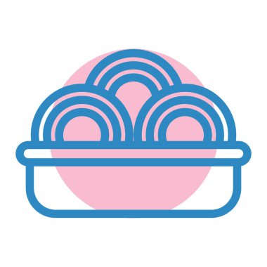 yiyecek vektörü kabartması düz simge