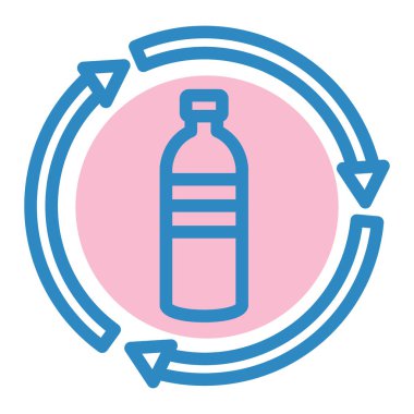 su şişesi simge vektör çizim