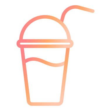 Plastik Kupa. Web simgesi basit illüstrasyon