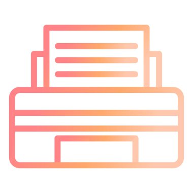 yazıcı modern simge vektör illüstrasyonu 