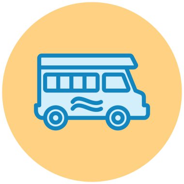 Otobüs. Web simgesi basit illüstrasyon