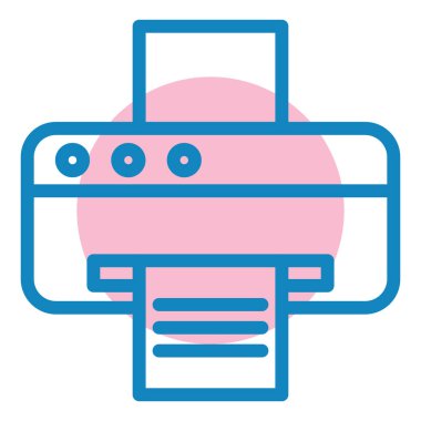 Yazıcı. Web simgesi basit illüstrasyon