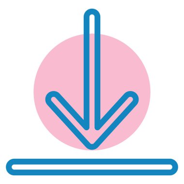 Aşağı ok. Basit resimleme