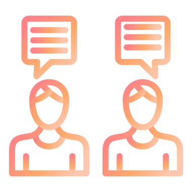 Sohbet simgesi vektör illüstrasyonu