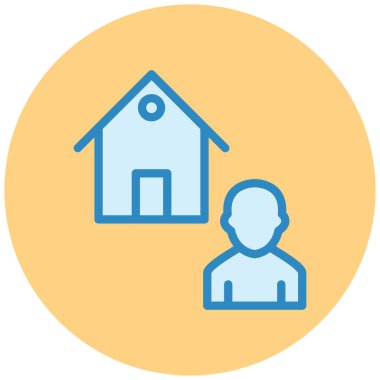 Bavul. Web simgesi basit illüstrasyon