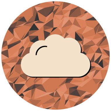 Bulut. Web simgesi basit illüstrasyon