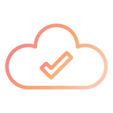 İşaretleme simgesine sahip bulutlar düz bir şekilde. vektör illüstrasyonu.