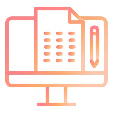 Modern simge vektör illüstrasyonu bloglanıyor 