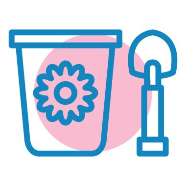 Kova. Web simgesi basit illüstrasyon