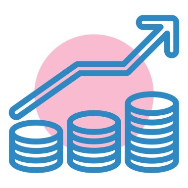 finansal büyüme ikonu vektör illüstrasyonu