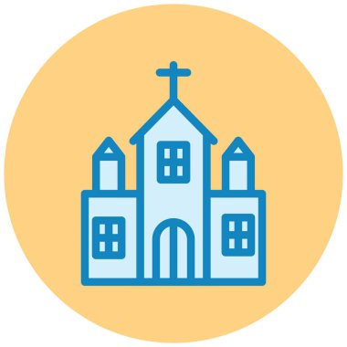 Kiliseye. Web simgesi basit illüstrasyon