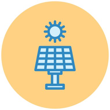 Güneş paneli. Basit resimleme