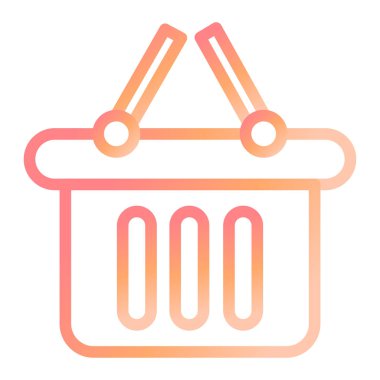 Alışveriş Sepeti Modern ikon vektör çizimi 