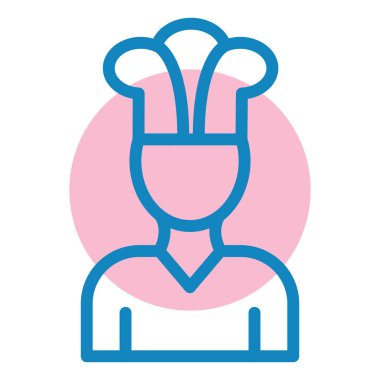 Şef. Web simgesi basit illüstrasyon