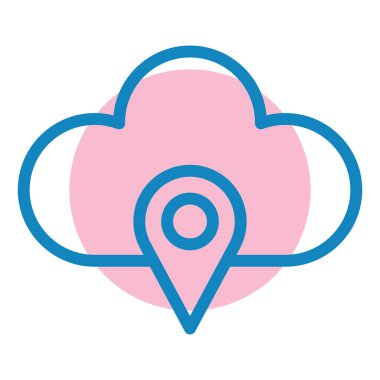 Bulut ağı simgesi. Basit resimleme