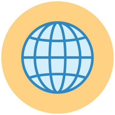 Küre. Web simgesi vektör illüstrasyonu