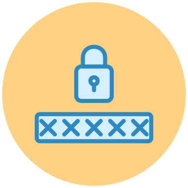 Kilit. Web simgesi basit illüstrasyon