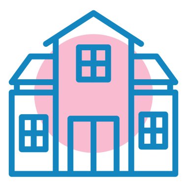 Bina. Web simgesi basit illüstrasyon