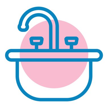 Çamaşır leğeni. Web simgesi basit tasarım