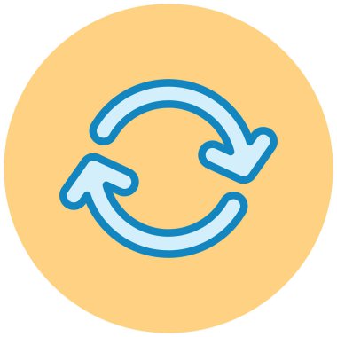 Yenile. Web simgesi basit illüstrasyon