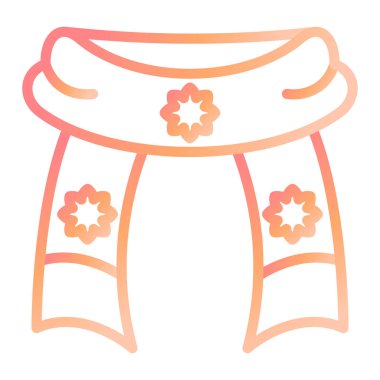 eşarp modern simge vektör çizimi 