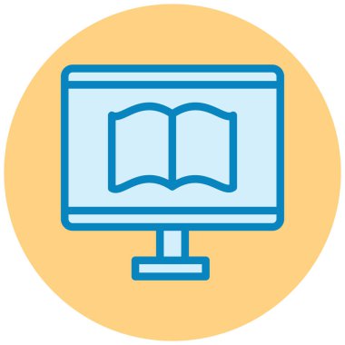 Kitap. Web simgesi basit illüstrasyon