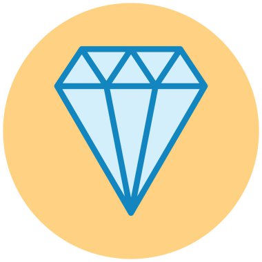 Elmas. Web simgesi basit illüstrasyon