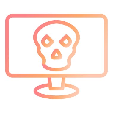 Siber Saldırı modern simge vektör çizimi 