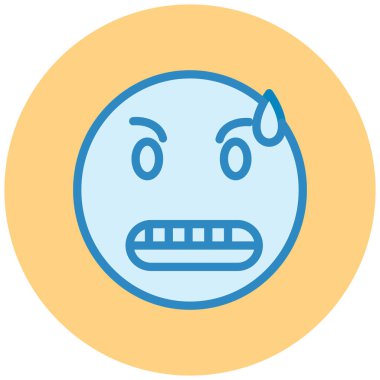 üzgün yüz ifadesi vektör simgesi