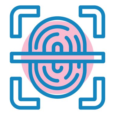 Parmak izi. Web simgesi basit illüstrasyon