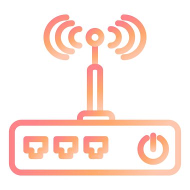 Kablosuz yönlendirici. Web simgesi basit illüstrasyon 