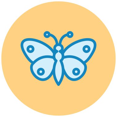 Kelebek. Web simgesi basit illüstrasyon