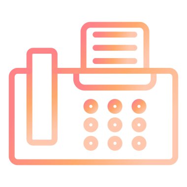  Faks makinesi. Web simgesi basit illüstrasyon 