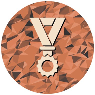 Madalya ikonu. Düz dizayn. vektör illüstrasyonu.