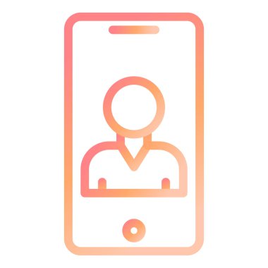 Video Çağrısı Modern ikon vektör illüstrasyonu 