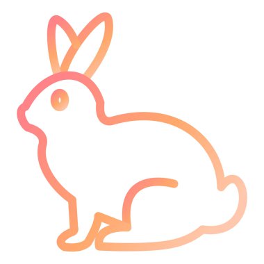 Tavşan. Web simgesi basit illüstrasyon 